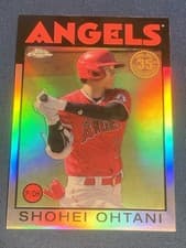 Shohei Ohtani 2021 Topps Chrome 1986 card