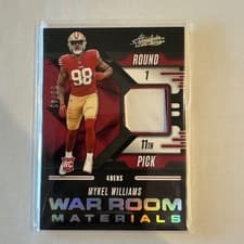 2025 Panini Absolute War Room Materials Mykel Williams #WRM-MWS card