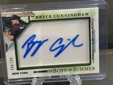 2025 Panini Boys of Summer Jumbo Acetate Signatures Bryce Cunningham #45 card
