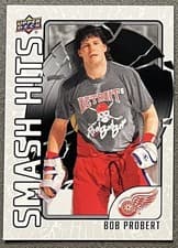 2025-26 Upper Deck Detroit Red Wings Centennial Smash Hits Bob Probert #SH-1 card