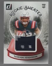 2025 Donruss Rookie Holiday Sweater TreVeyon Henderson #SWE-THN card