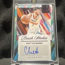 2024-25 Panini Court Kings Brush Strokes Autographs Chet Holmgren #BR-CHT card