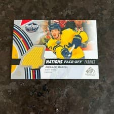 2025-26 SP Game Used 2025 4 Nations Face-Off Fabrics Rickard Rakell #4N-RR card