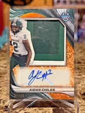 Aidan Chiles 2024 Bowman University Best Prospect Jumbo Relic Autographs Set card