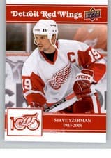 2025-26 Upper Deck Detroit Red Wings Centennial Base Set Steve Yzerman #55 card