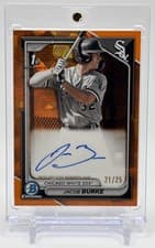 Jacob Burke 2024 Bowman Sapphire Edition Autographs card