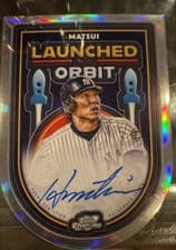 2025 Topps Cosmic Chrome Launched Into Orbit Autographs Hideki Matsui #LIOA-HM card