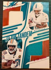 2025 Panini Absolute Team Tandem Materials Tyreek Hill / De'Von Achane #TTM-MIA card