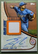 2025 Topps Update Major League Material Autographs Josh Smith #MMAU-JS card