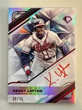 2025 Topps Diamond Icons White PolychromatINK Autographs Kenny Lofton #WPA-KL card