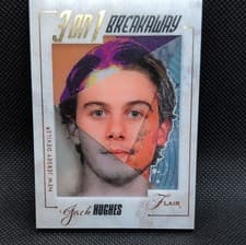 2025-26 Flair 3-on-1 Breakaway Jack Hughes #BW-8 card