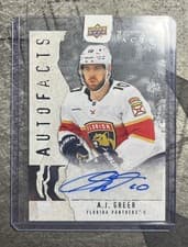 A.J. Greer 2025-26 Upper Deck Artifacts Autofacts card