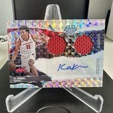 2024-25 Bowman's Best University Prospect Dual Relic Autographs Karter Knox #PDRA-KK card