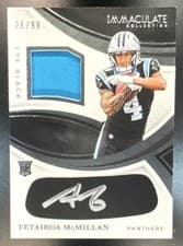 2025 Panini Immaculate Immaculate Rookie Eye Black Jersey Tetairoa McMillan #4 card