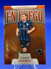 2025 Panini Prizm FIFA Club World Cup En Fuego Nicolo Barella #11 card