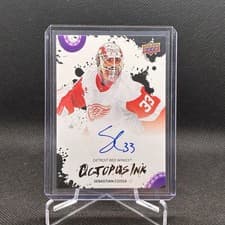 2025-26 Upper Deck Detroit Red Wings Centennial Octopus Ink Sebastian Cossa #OI-SC card
