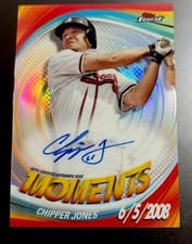 2025 Finest Moments Autographs Chipper Jones #FMA-CJ card