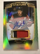 2024-25 Upper Deck Stature Base Memorabilia Jack Hughes #12 card