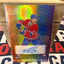 2025-26 Upper Deck Allure Color Flow Full Rainbow Auto Mike Matheson #RA-MA card