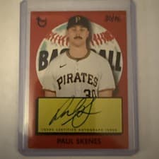 2025 Topps Heritage Wax Pack Autographs Paul Skenes #WPA-PS card