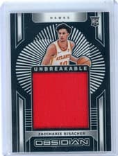 2024-25 Panini Obsidian Unbreakable Memorabilia Zaccharie Risacher #UM-ZRA card
