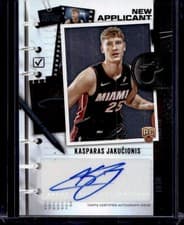 Kasparas Jakučionis 2025-26 Topps New Applicants Autographs card