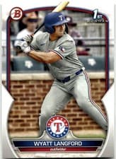 Wyatt Langford 2023 Bowman Draft card