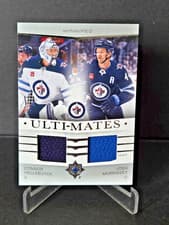 2024-25 Upper Deck Ultimate Collection Ulti-Mates Jersey Connor Hellebuyck/Josh Morrissey #UTM-MH card