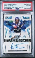 2024 Panini Impeccable Stars of the Hall Autographs Cris Carter #3 card