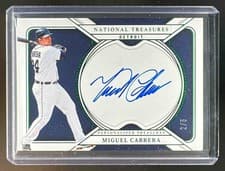 2025 Panini National Treasures Personalized Treasures Autographs Miguel Cabrera #22 card