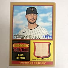 2025 Topps Heritage Clubhouse Collection Relics Kris Bryant #CCR-KB card