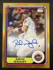 2025 Topps Archives 1987 Topps Boardwalk and Baseball Autographs David Wright #87BBA-DW card