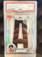 2025 Topps Sterling Jersey Letter Patches Larry Walker #TSJLP-LW card