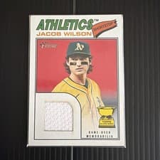 Jacob Wilson 2026 Topps Heritage Real One Relics card