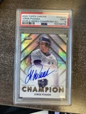 2025 Topps Chrome World Series Champion Autographs Jorge Posada #WSC-JP card