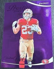 Christian McCaffrey 2023 Panini Prestige card