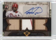2025 Topps Museum Collection Single Player Signature Swatches Triple Relic Autographs Ryan Howard #SPTRA-RH card