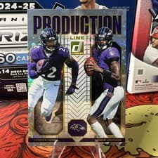 Derrick Henry / Lamar Jackson 2025 Panini Donruss Production Line card