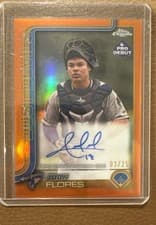 2025 Topps Pro Debut Chrome Autographs Juan Flores #PDC-58 card
