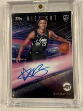 2025-26 Topps Midnight Rookie Horizon Signatures Ace Bailey #RHS-AB card