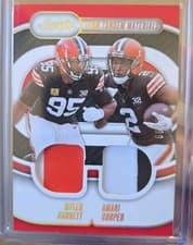 2024 Panini Absolute Team Tandem Materials Myles Garrett / Amari Cooper #TTM-CLE card