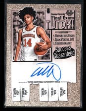 Asa Newell 2024-25 Bowman University Chrome Final Exam Autographs card