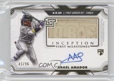 2025 Topps Inception MLB First Milestone Autograph Relics Adael Amador #FMAR-AA card