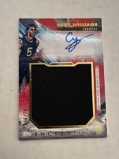 2024-25 Topps Inception Rookie Jumbo Relic Autographs Cody Williams #RJR-CW card