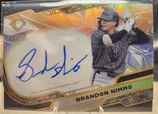2025 Topps Diamond Icons Icons Chrome Autographs Brandon Nimmo #ACC-BN card