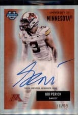 2025 Bowman University Chrome 1955 Bowman Football Autographs Koi Perich #55AV-KOI card