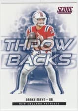 2025 Score Throwbacks Drake Maye #3 card