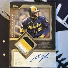 2025 Topps Autograph Patch Christian Yelich #TFAP-CY card