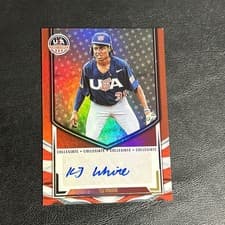 2025 Panini Stars & Stripes Collegiate National Team Signatures KJ White #NTS-KW card
