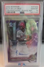 Elly De LA Cruz 2022 Bowman Chrome Prospect Autographs card